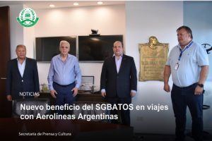 Lee más sobre el artículo Nuevo beneficio del SGBATOS en viajes con Aerolíneas Argentinas