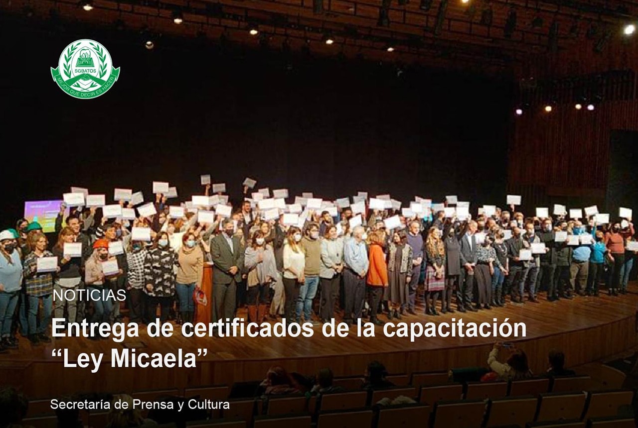 Entrega de certificados de la capacitación «Ley Micaela»